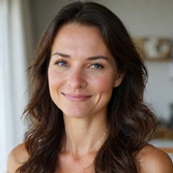 Client testimonial photo - woman with radiant skin